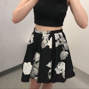 Sequin hearts black & gray dress